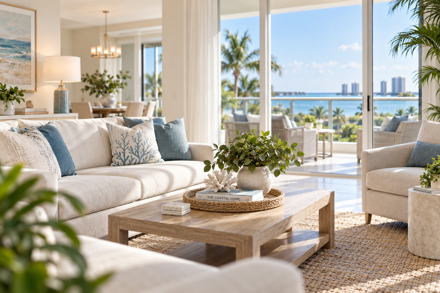 A bright upscale Southwest Florida residential interior